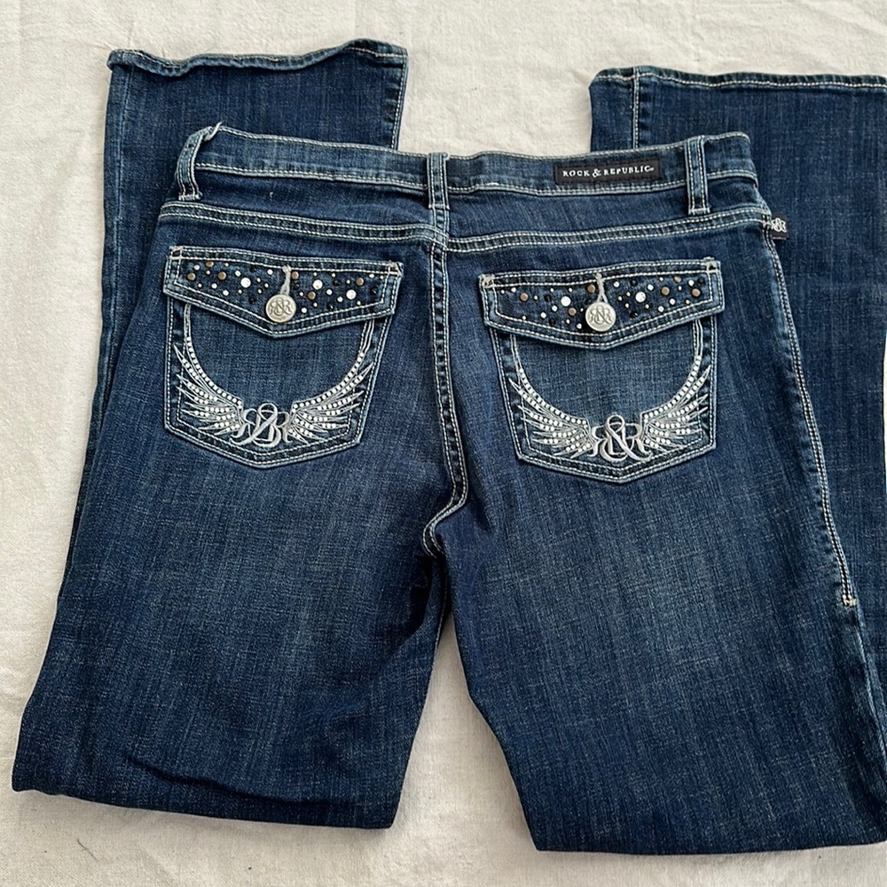 Rock & Republic cowgirl rhinestone jeans size 10 S